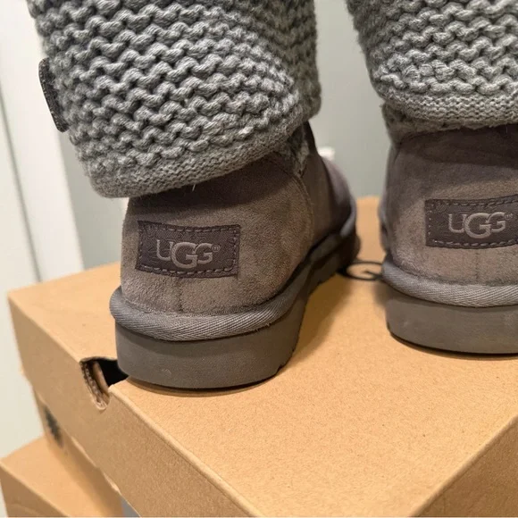 Ugg shaina boot Gray Knit Cuff Boots - Picture 3 of 9